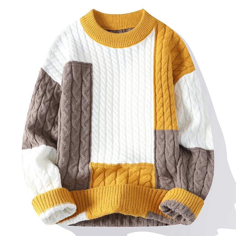 Branton Knitted Patchwork Sweater