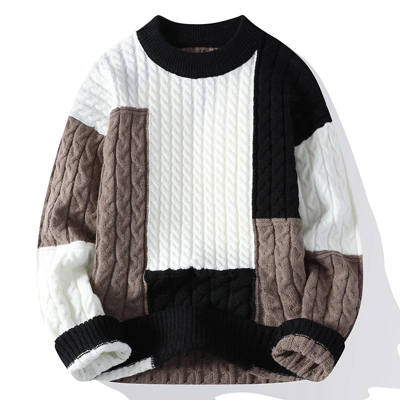 Branton Knitted Patchwork Sweater