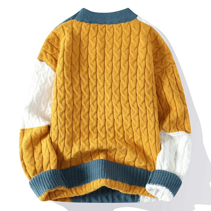 Branton Knitted Patchwork Sweater