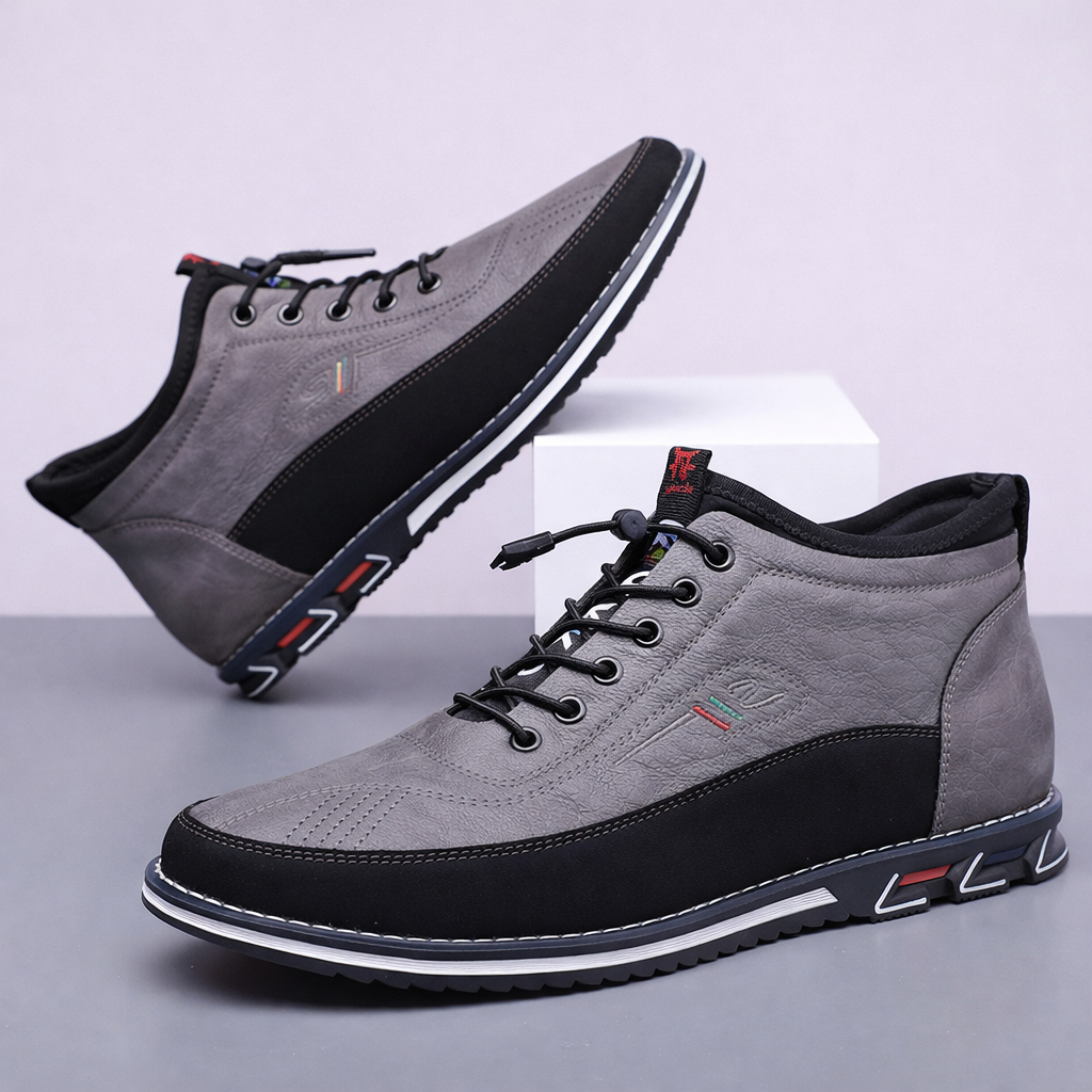 Savino Leather Mid-Top Sneakers