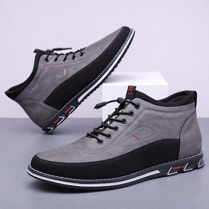 Savino Leather Mid-Top Sneakers