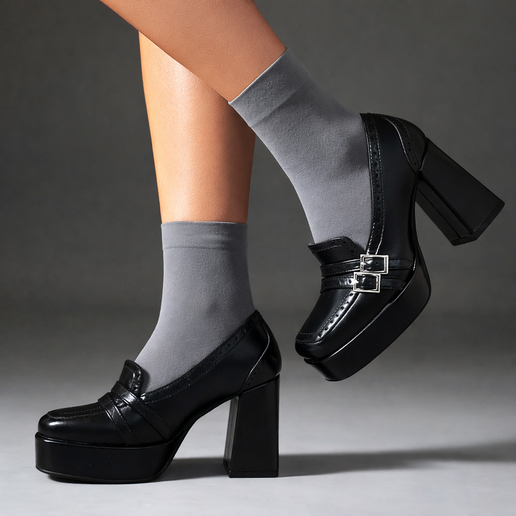 Avelin Leather Strap Heels