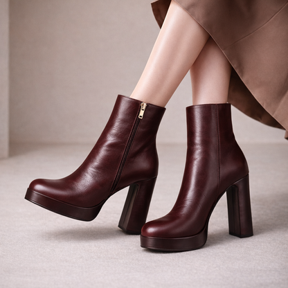 Avelin Genuine Leather Heels