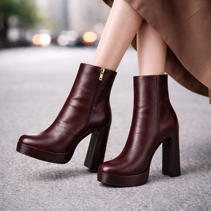 Avelin Genuine Leather Heels