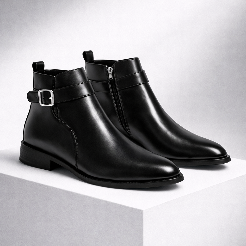 Savonti Leather Buckle Boots