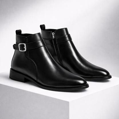 Savonti Leather Buckle Boots