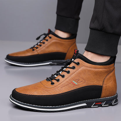 Savino Leather Mid-Top Sneakers