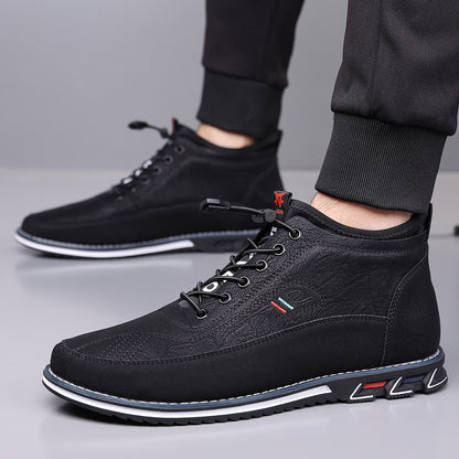 Savino Leather Mid-Top Sneakers