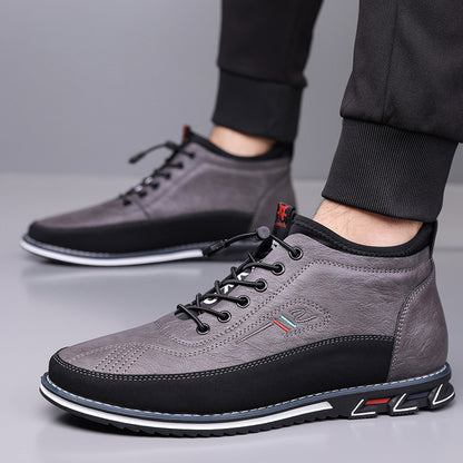 Savino Leather Mid-Top Sneakers