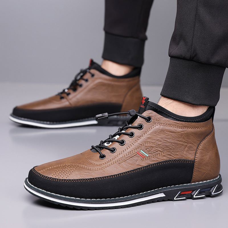 Savino Leather Mid-Top Sneakers