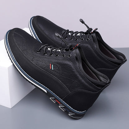 Savino Leather Mid-Top Sneakers