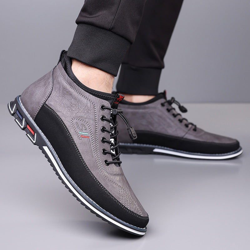 Savino Leather Mid-Top Sneakers