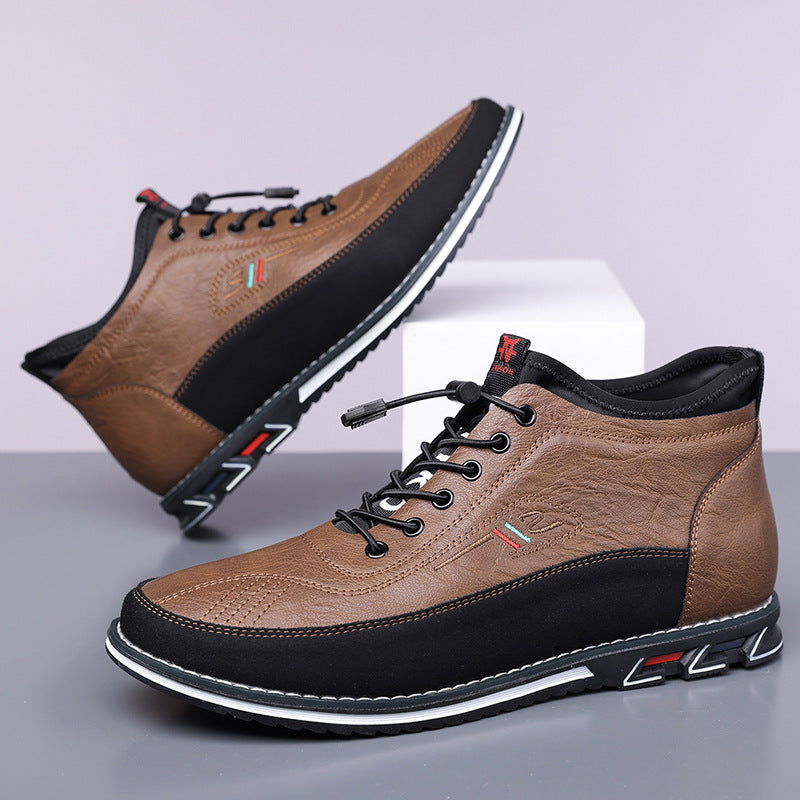 Savino Leather Mid-Top Sneakers