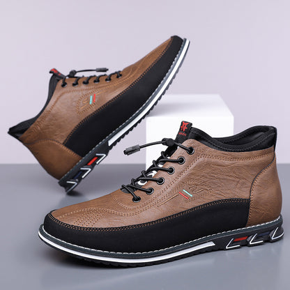 Savino Leather Mid-Top Sneakers
