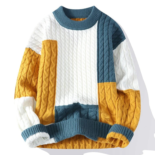 Branton Knitted Patchwork Sweater